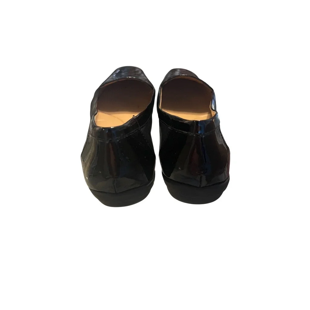 Easy Spirit ESJESSA Womens Black Leather Quilted‎ Patent Square Toe Loafers 9 M